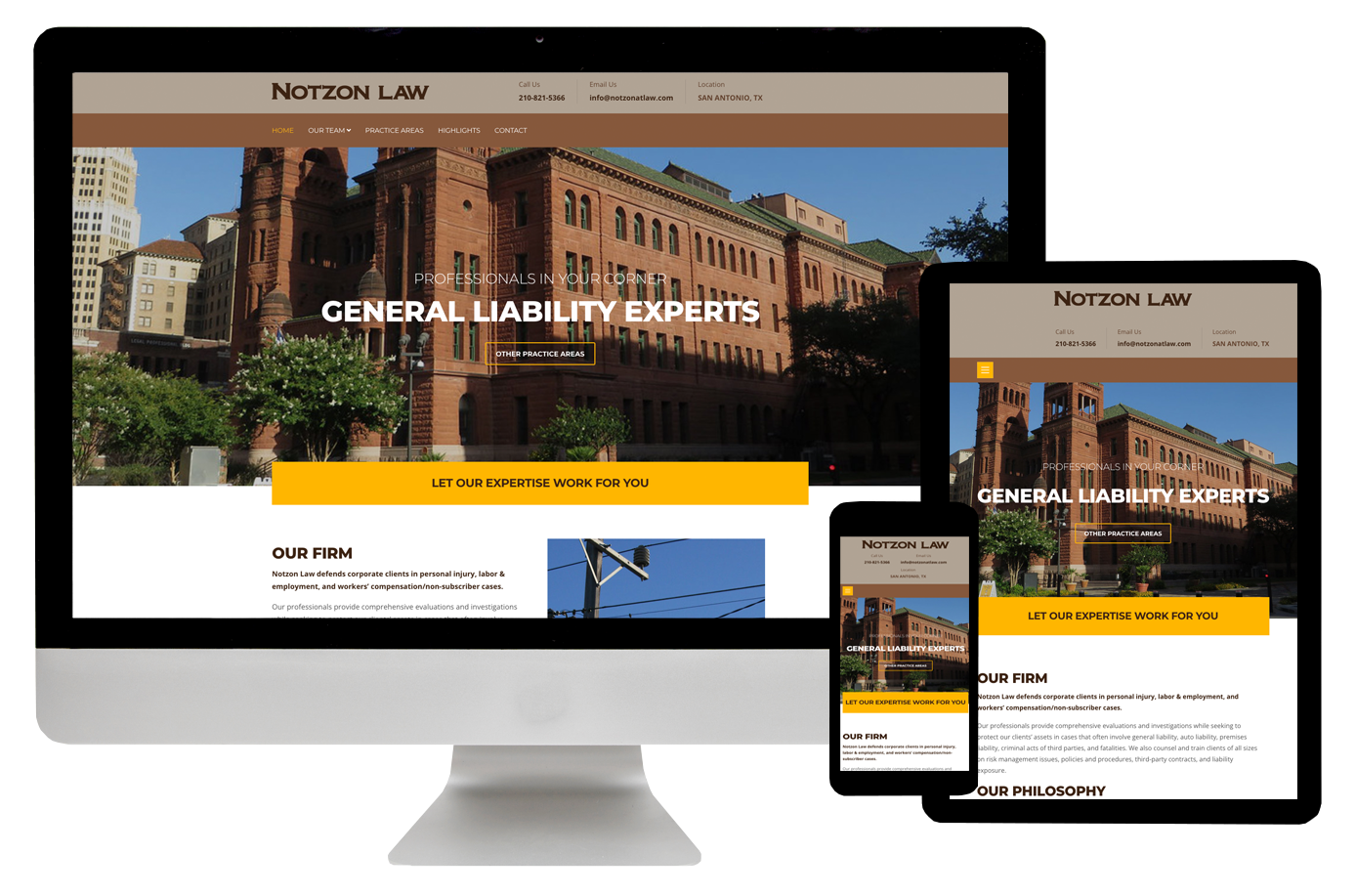 Notzon Law Website